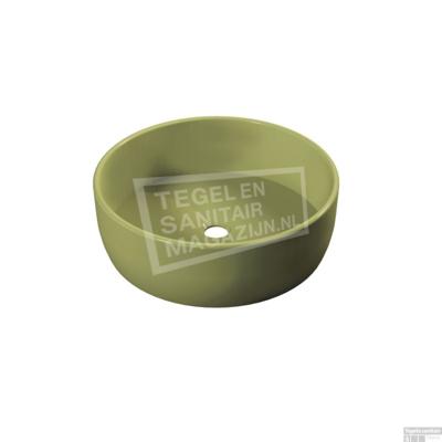 Opbouw Wastafel Rond Wiesbaden Avant 37 cm Olijfgroen Licht Opbouw Wastafel Rond Wiesbaden Avant 37 cm Olijfgroen Licht