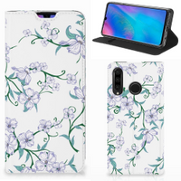 Huawei P30 Lite New Edition Uniek Smart Cover Blossom White - thumbnail