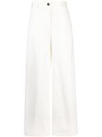 Jil Sander pantalon ample à taille-haute - Blanc