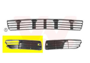 Ventilatiegrille, bumper ** Equipart ** VAN WEZEL, Inbouwplaats: Rechts voor, u.a. fÃ¼r Audi