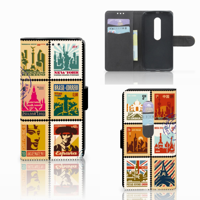 Motorola Moto G 3e Generatie Flip Cover Postzegels