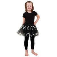 Petticoat zwart met stippen voor meisjes   -