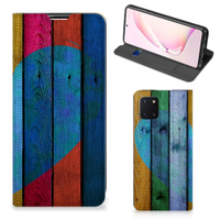 Samsung Galaxy Note 10 Lite Book Wallet Case Wood Heart - Cadeau voor je Vriend - thumbnail