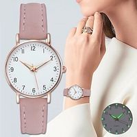 vrouwen horloge mode casual lederen riem horloges lichtgevende eenvoudige dames kleine wijzerplaat quartz klok jurk horloges reloj mujer Lightinthebox