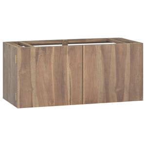 Badkamerwandkast 90x39x40 cm massief teakhout