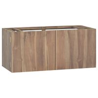 Badkamerwandkast 90x39x40 cm massief teakhout