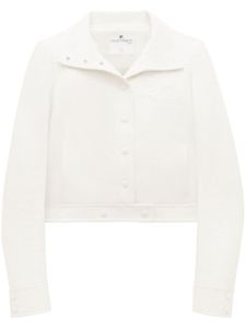 Courrèges surchemise à patch logo poitrine - Blanc