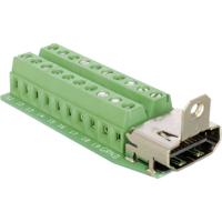 Delock 65168 HDMI-connector Bus, inbouw verticaal Aantal polen: 20 Zilver 1 stuk(s) - thumbnail