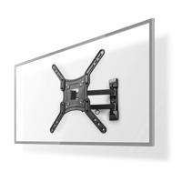 Nedis Full Motion TV Wall Mount | 23-55 | Max 30 kg | 3 Pivot Points TV beugel Zwart