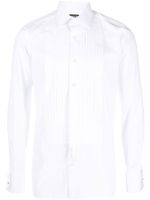 TOM FORD sweat en coton à plastron plissé - Blanc