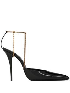 Saint Laurent escarpins Kayla à fini verni - Noir