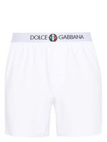 Dolce & Gabbana crest-motif cotton-blend boxers - Blanc