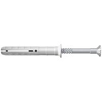 Fischer 50353, Het inslaganker met verzonken schroef is ideaal voor het bevestigen van houten constructies binnenshuis en voor kabel- en buisklemmen in alle bouwmaterialen., standaard, 6x80/50 S
