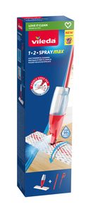 Vileda 1.2 Spray Max mop/dweil Microvezel, Kunststof Droog en nat Rood, Wit