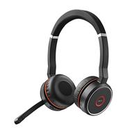 Jabra Evolve 75 UC Wireless Stereo On-Ear Headset – Unified Communications Optimised Headphones With Long-Lasting Battery – USB Bluetooth Adapter – Black