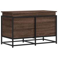vidaXL Opbergbox met deksel 80x40x51,5 cm bewerkt hout bruin eiken, speelgoedkist, opbergdoos, opbergbak, opbergkist, dekenkist, opbergkist speelgoed