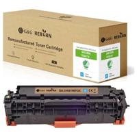 G&G Toner vervangt HP, Canon 304A, 305A, 312A, 718C Compatibel Cyaan 2800 bladzijden Reborn remanufactured 21220