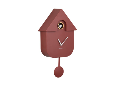 Karlsson Wandklok Modern Cuckoo - Oker Rood