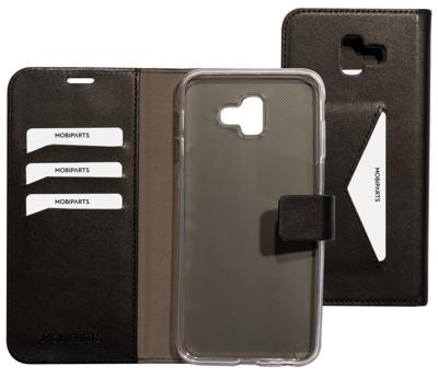 Classic Wallet Case Samsung Galaxy J6 Plus (2018) - Smartphonehoesje - Booktype - PU leer - inclusief pashouder - zwart