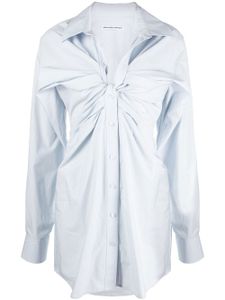 Alexander Wang robe-chemise froncée à manches bouffantes - Bleu