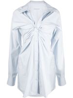 Alexander Wang robe-chemise froncée à manches bouffantes - Bleu - thumbnail