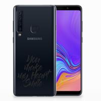 Samsung Galaxy A9 (2018) Siliconen hoesje met naam Heart Smile