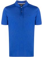 BOSS polo à logo brodé - Bleu