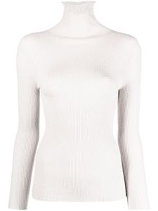 Fabiana Filippi ribbed-knit roll-neck top - Grey