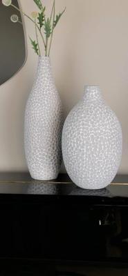 Vaas White Luna - Keramiek - Grijs/Wit - Klein