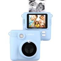 Lamax InstaKid1 Polaroidcamera Blauw Geïntegreerde accu, Met ingebouwde flitser, Full-HD video-opname, Spatwaterdicht