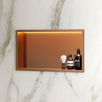 BWS Inbouwnis | Lucio | met LED Verlichting | 60x30x7cm | Mat Rose Goud - thumbnail