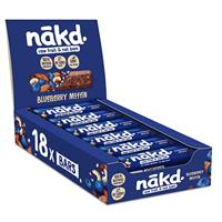 Nakd Blueberry Muffin Natuurlijke Fruit- & Notenrepen - Vegan - Glutenvrij - Gezonde snack, 35g (18 stuks)