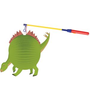 Sint Maarten lampionstokje set met Dinosaurus lampion 25 cm