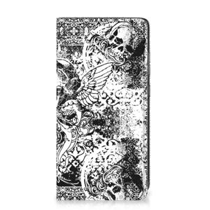 Mobiel BookCase Samsung Galaxy A52 Skulls Angel