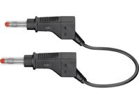 Stäubli 66.9405-05021 Veiligheidsmeetsnoer [Banaanstekker 4 mm - Banaanstekker 4 mm] 0.50 m Zwart 1 stuk(s)