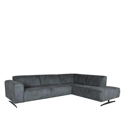 LABEL51 Hoekbank Modena - Grijs - Mircoskin - 2,5-Zits + Ottomane
