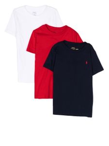 Ralph Lauren Kids lot de 3 t-shirt à logo brodé - Multicolore