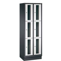 CLASSIC Locker met doorzichtige deuren (6 smalle vakken)