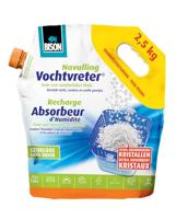 Bison Vochtvreter losse kristallen neutraal zak 2.5 kg, navulling voor een Vochtvreter, eenvoudig in gebruik, geschikt voor alle navullingen, voor alle woonruimtes, campers, caravans