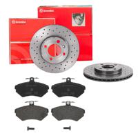 Remmenset, remschijf BREMBO, Remschijftype: Geperforeerd / Geventileerd, Inbouwplaats: Vooras, u.a. für VW, Seat - thumbnail