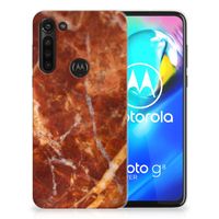 Motorola Moto G8 Power TPU Siliconen Hoesje Marmer Bruin - thumbnail