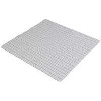 Urban Living Badkamer/douche anti slip mat - rubber - voor op de vloer - steengrijs - 55 x 55 cm   - - thumbnail