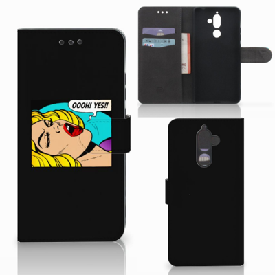 Nokia 7 Plus Wallet Case met Pasjes Popart Oh Yes
