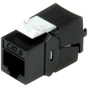 ROLINE Cat.6/Class E Keystone Jack, RJ-45, unshielded, toolless, black