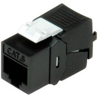 ROLINE Cat.6/Class E Keystone Jack, RJ-45, unshielded, toolless, black - thumbnail