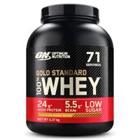 Optimum Nutrition Gold Standard 100% Whey Spieropbouw en Herstel, Proteïnepoeder met Lichaamseigen Glutamine en BCAA Aminozuren, Chocolade Pindakaas Smaak, 71 Porties, 2.27 kg