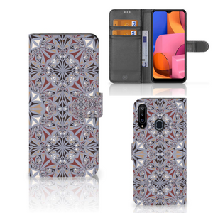 Samsung Galaxy A20s Bookcase Flower Tiles