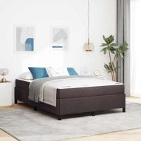 vidaXL Boxspring bed Bruin 140 x 200 cm Stof, Engineered Hout