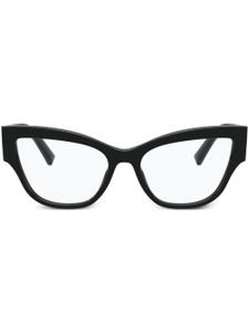 Dolce & Gabbana Eyewear lunettes de vue à logo imprimé - Noir