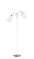 Fischer & Honsel Dubbele leeslamp Cozy met witte kap 40326